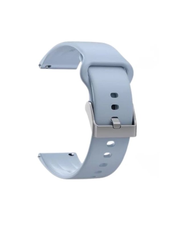 SILICONE WATCH BAND 22MM SILVER BUCKLE